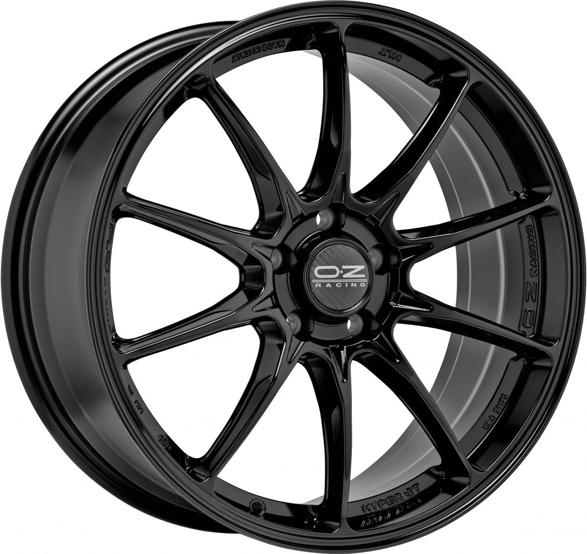 OZ Hyper GT HLT gloss black 8x18 ET35 - LK5/100 ML68