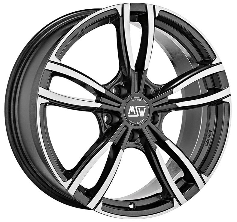 MSW 73 gloss dark grey full polished 8.5x18 ET37 - LK5/120 ML72.56