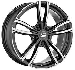 MSW 73 gloss dark grey full polished Alufelge 8.5x18 Zoll ET37 LK 5x120 ML72.56