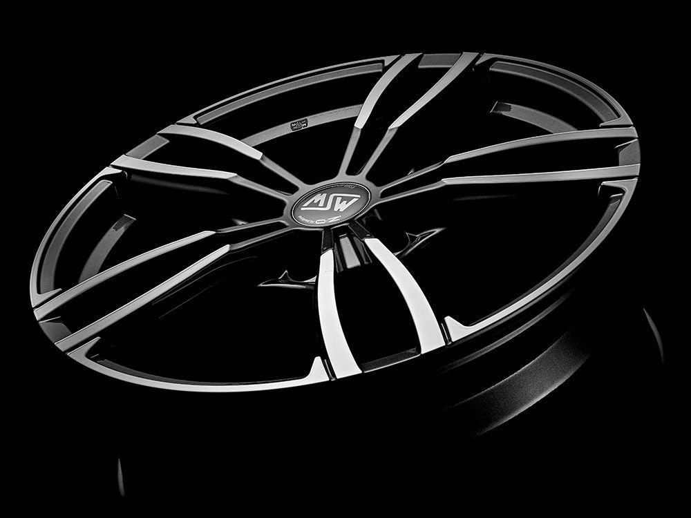 MSW 73 gloss dark grey full polished 8.5x18 ET37 - LK5/120 ML72.56