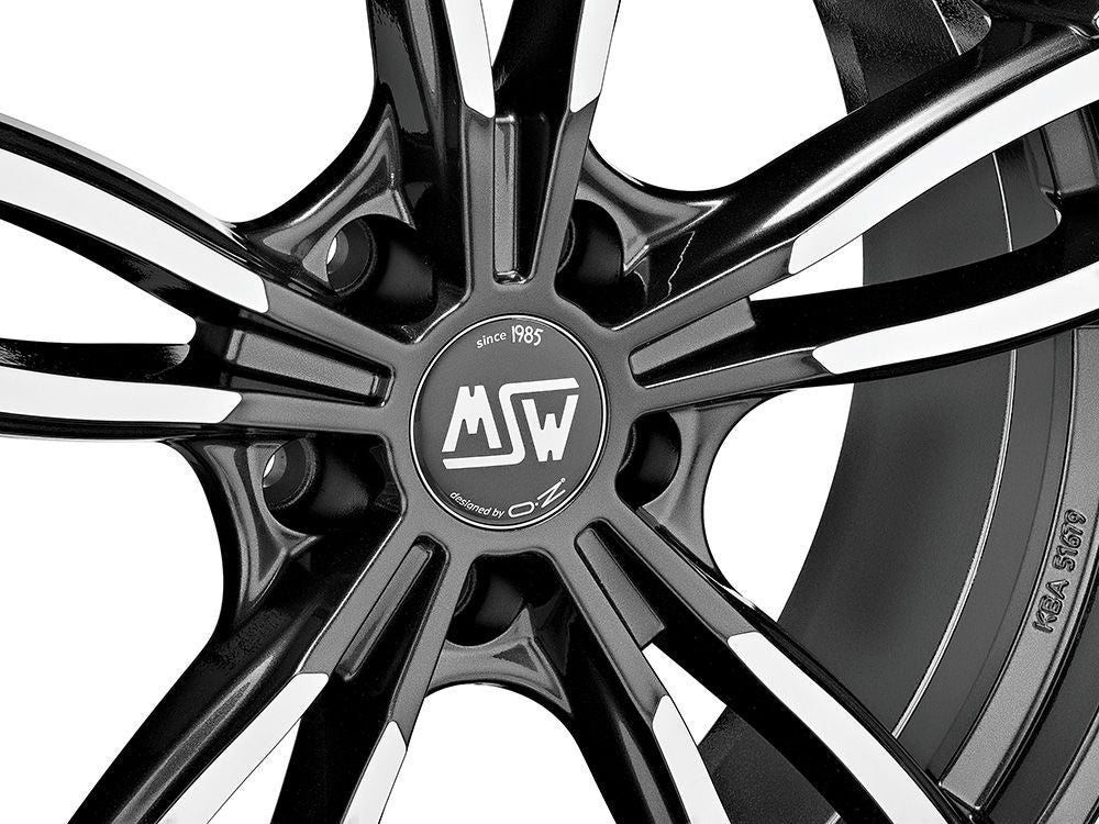 MSW 73 gloss dark grey full polished 8.5x18 ET37 - LK5/120 ML72.56