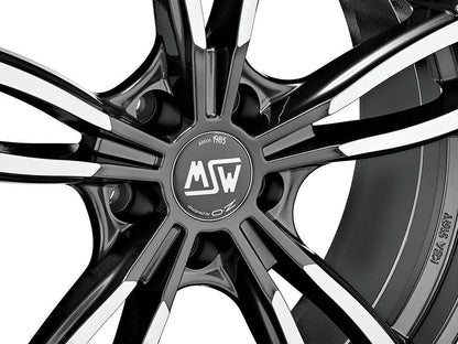 MSW 73 gloss dark grey full polished 8.5x18 ET37 - LK5/120 ML72.56