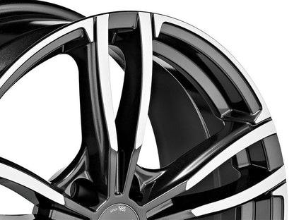 MSW 73 gloss dark grey full polished 8.5x18 ET37 - LK5/120 ML72.56
