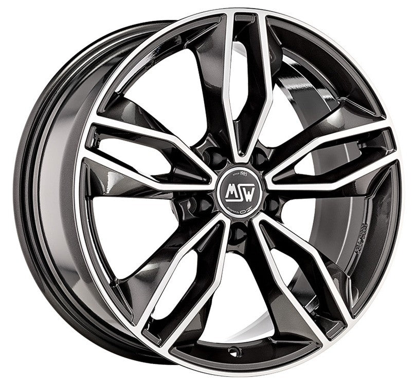 MSW 71 gloss dark grey full polished 8x19 ET34 - LK5/110 ML65.1