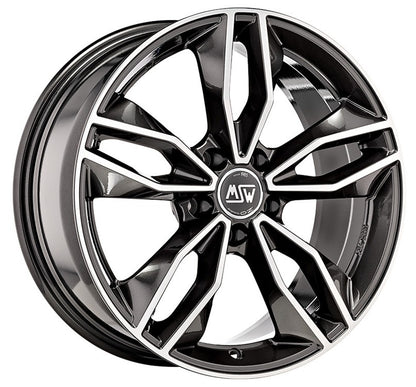 MSW 71 gloss dark grey full polished 8x19 ET34 - LK5/110 ML65.1
