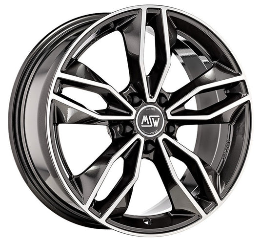 MSW 71 gloss dark grey full polished 8x19 ET34 - LK5/110 ML65.1