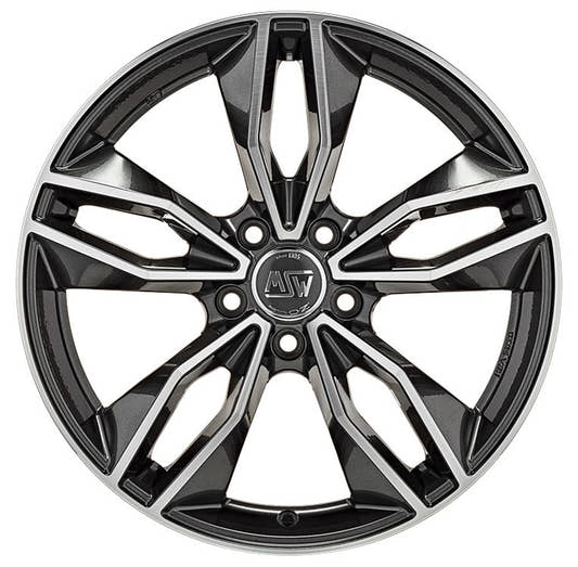 MSW 71 gloss dark grey full polished 8x19 ET34 - LK5/110 ML65.1