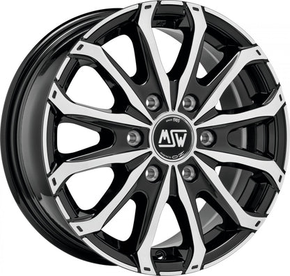MSW 48 Van gloss black full polished Alufelge 6.5x16 Zoll ET55 LK 5x130 ML78.1 – Bild 5