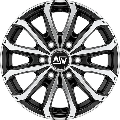 MSW 48 Van gloss black full polished Alufelge 6.5x16 Zoll ET55 LK 5x130 ML78.1 – Bild 6