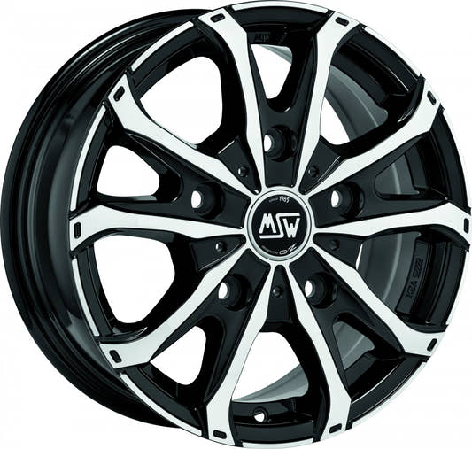 MSW 48 Van gloss black full polished 6.5x16 ET60 - LK5/160 ML65.1