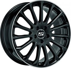 MSW 30 gloss black diamond lip Alufelge 8.5x19 Zoll ET50 LK 5x112 ML73.1
