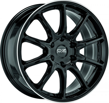 OZ Hyper XT HLT gloss black diamond lip 9x20 ET45 - LK6/139.7 ML93.1