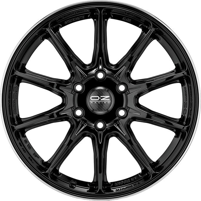 OZ Hyper XT HLT gloss black diamond lip 9x20 ET45 - LK6/139.7 ML93.1
