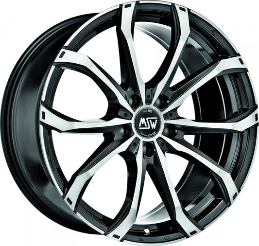 MSW 48 gloss black full polished Alufelge 11.5x21 Zoll ET38 LK 5x112 ML73.1