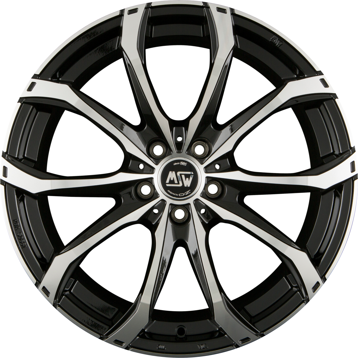 MSW 48 gloss black full polished Alufelge 11.5x21 Zoll ET38 LK 5x120 ML74.06 – Bild 3
