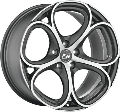 MSW 82 gun metal poliert 9x20 ET35 - LK5/112 ML73.1