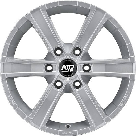 MSW Sahara 6 full silver Alufelge 8x18 Zoll ET35 LK 6x114.3 ML66.1
