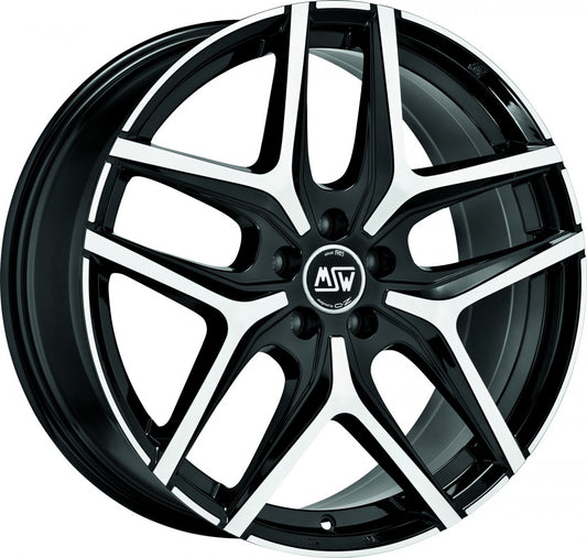MSW 40 gloss black full polished 7.5x19 ET40 - LK5/110 ML65.06