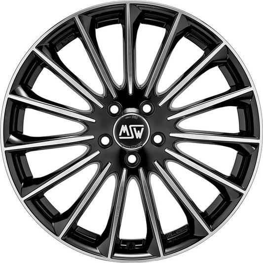 MSW 30 gloss black full polished 7.5x18 ET33 - LK5/112 ML73.1