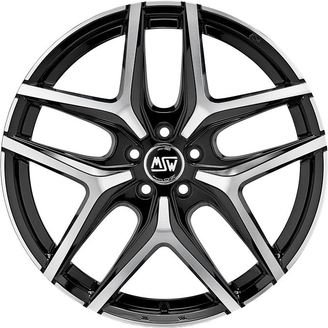 MSW 40 gloss black full polished Alufelge 8x18 Zoll ET48 LK 5x112 ML66.56 – Bild 2