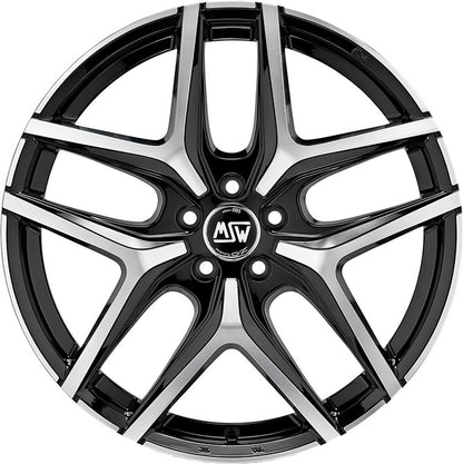 MSW 40 gloss black full polished Alufelge 8x18 Zoll ET48 LK 5x112 ML66.56 – Bild 2