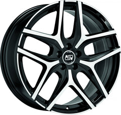 MSW 40 gloss black full polished Alufelge 7x17 Zoll ET40 LK 5x105 ML56.56