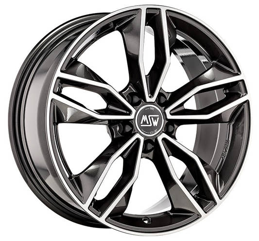 MSW 71 gloss dark grey full polished 7.5x17 ET38 - LK5/108 ML73