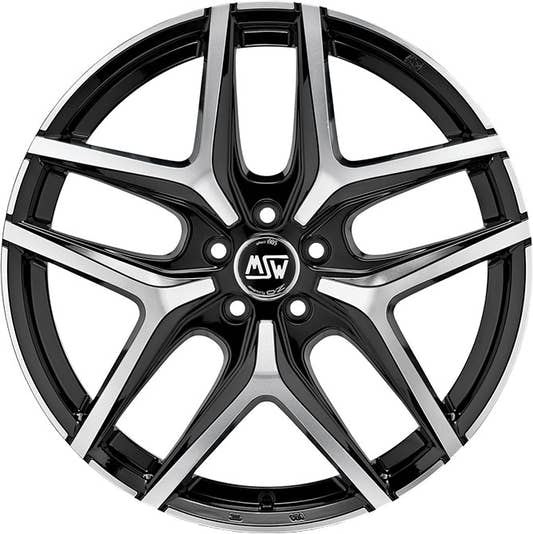 MSW 40 gloss black full polished 11x20 ET35 - LK5/112 ML66.7