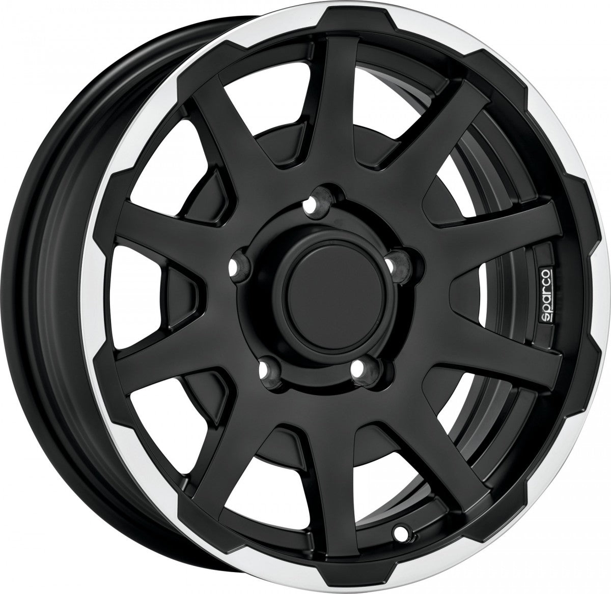 Sparco Dakar matt black lip polished 5.5x16 ET5 - LK5/139.7 ML108.3