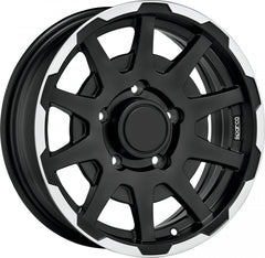 Sparco Dakar matt black lip polished Alufelge 5.5x16 Zoll ET5 LK 5x139.7 ML108.3