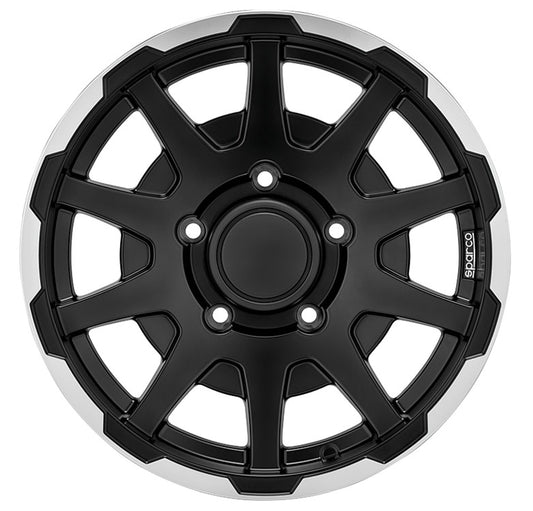 Sparco Dakar matt black lip polished 5.5x16 ET5 - LK5/139.7 ML108.3
