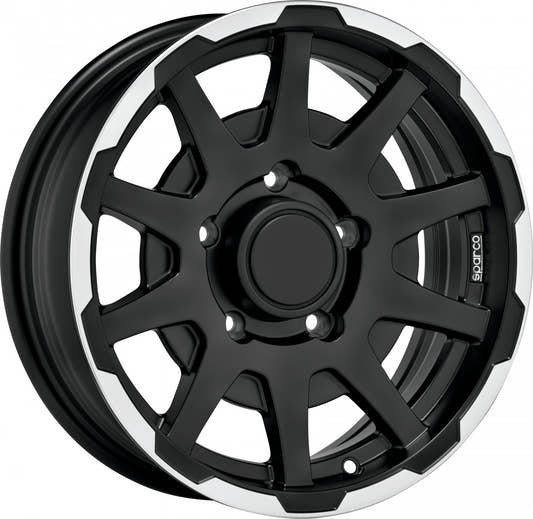 Sparco Dakar matt black lip polished 5.5x16 ET0 - LK5/139.7 ML108.3
