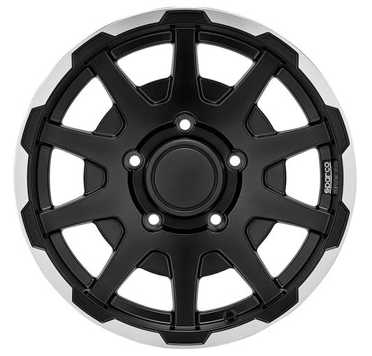 Sparco Dakar matt black lip polished 5.5x16 ET0 - LK5/139.7 ML108.3