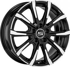 MSW 79 Gloss Black Full Polish Alufelge 6.5x16 Zoll ET46 LK 5x112 ML57.1