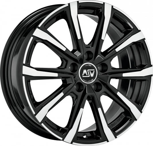 MSW 79 gloss black full polished 6.5x16 ET50 - LK5/114.3 ML67.1