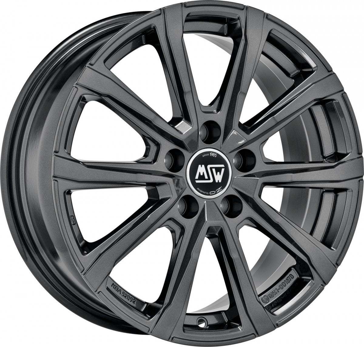 MSW 79 gloss dark grey Alufelge 7x17 Zoll ET51 LK 5x100 ML57.06