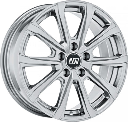 MSW 79 full silver 6.5x16 ET43 - LK5/112 ML57.06