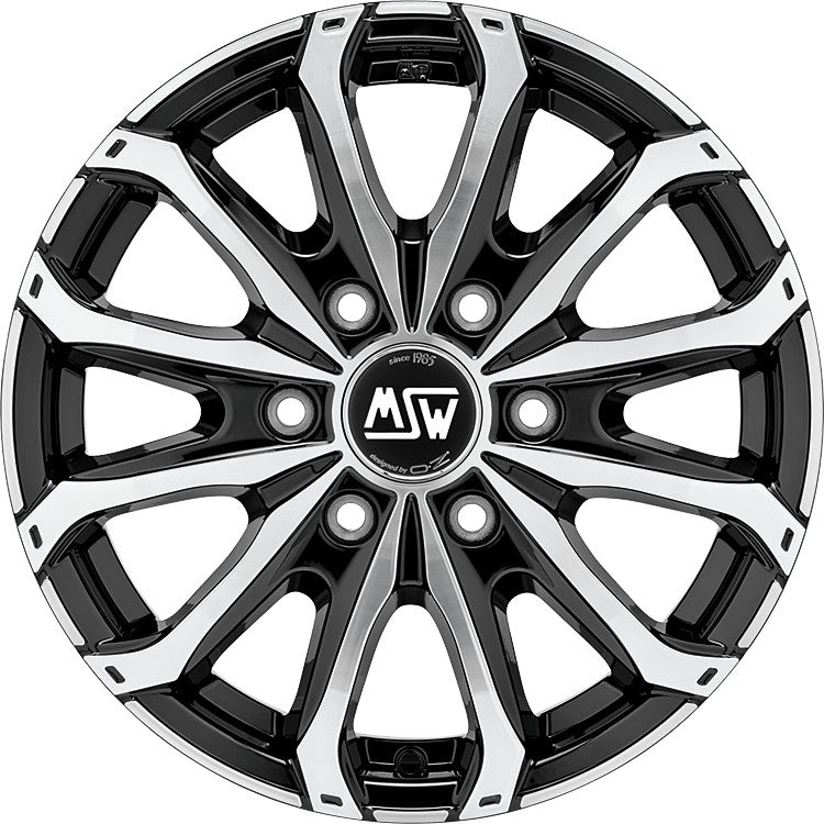 MSW 48 Van gloss black full polished Alufelge 7x17 Zoll ET45 LK 5x114.3 ML66.06 – Bild 6
