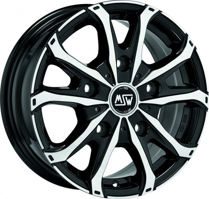 MSW 48 Van gloss black full polished Alufelge 7x17 Zoll ET55 LK 5x120 ML65.06