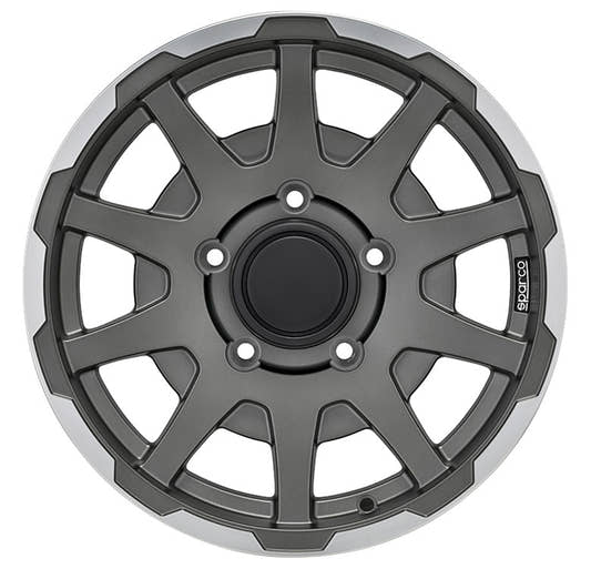 Sparco Dakar matt dark graphite lip polished 5.5x16 ET5 - LK5/139.7 ML108.3