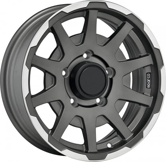 Sparco Dakar matt dark graphite lip polished 5.5x16 ET0 - LK5/139.7 ML108.3