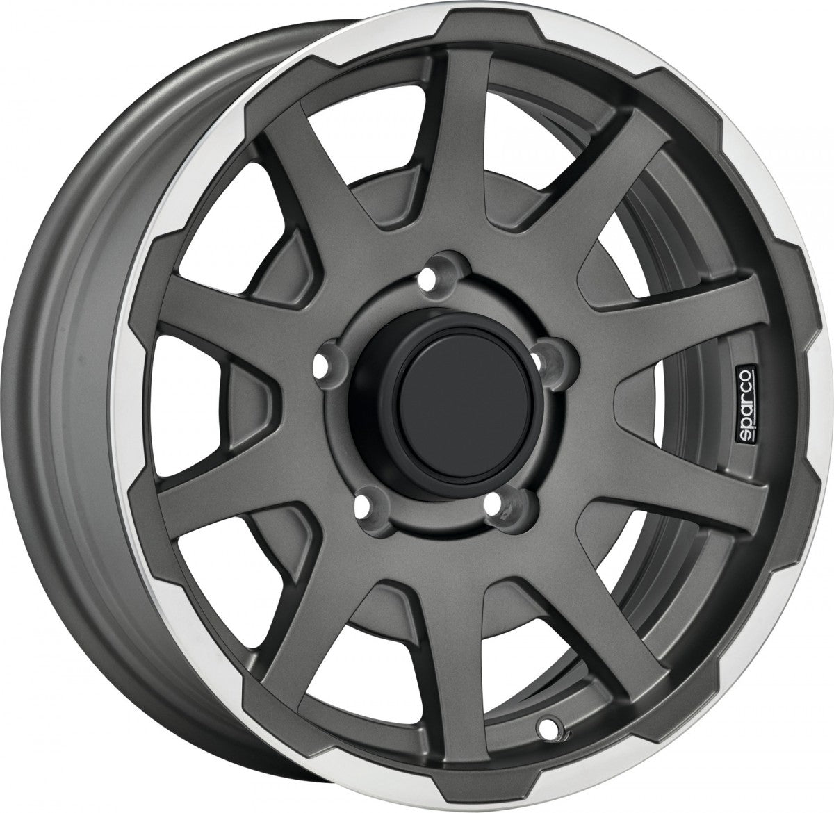 Sparco Dakar matt dark graphite lip polished 5.5x16 ET0 - LK5/139.7 ML108.3