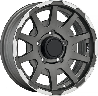 Sparco Dakar matt dark graphite lip polished 5.5x16 ET0 - LK5/139.7 ML108.3