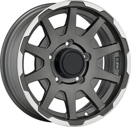 Sparco Dakar matt dark graphite lip polished 5.5x16 ET0 - LK5/139.7 ML108.3