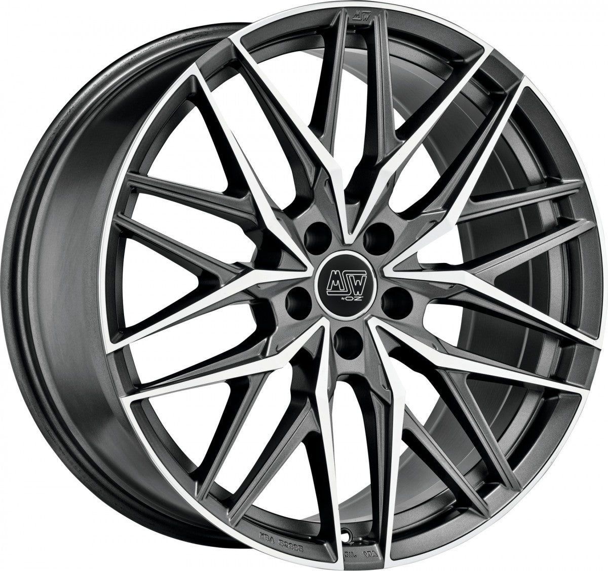 MSW 50 gun metal poliert Alufelge 8x19 Zoll ET27 LK 5x112 ML73.1