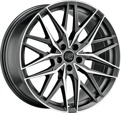 MSW 50 gun metal poliert Alufelge 8x19 Zoll ET27 LK 5x112 ML73.1