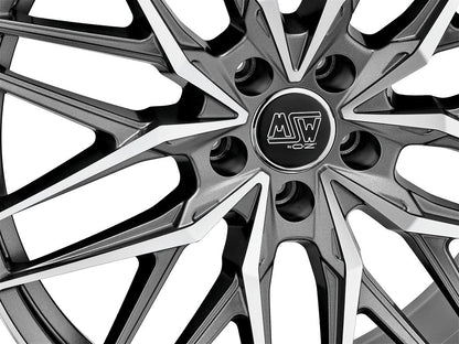 MSW 50 gun metal poliert Alufelge 8x19 Zoll ET27 LK 5x112 ML73.1 – Bild 3