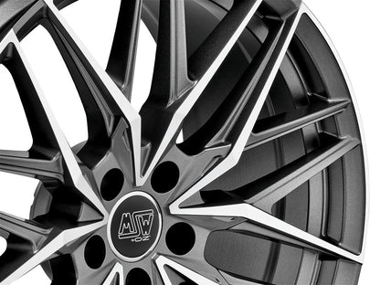 MSW 50 gun metal poliert Alufelge 8x19 Zoll ET27 LK 5x112 ML73.1 – Bild 5