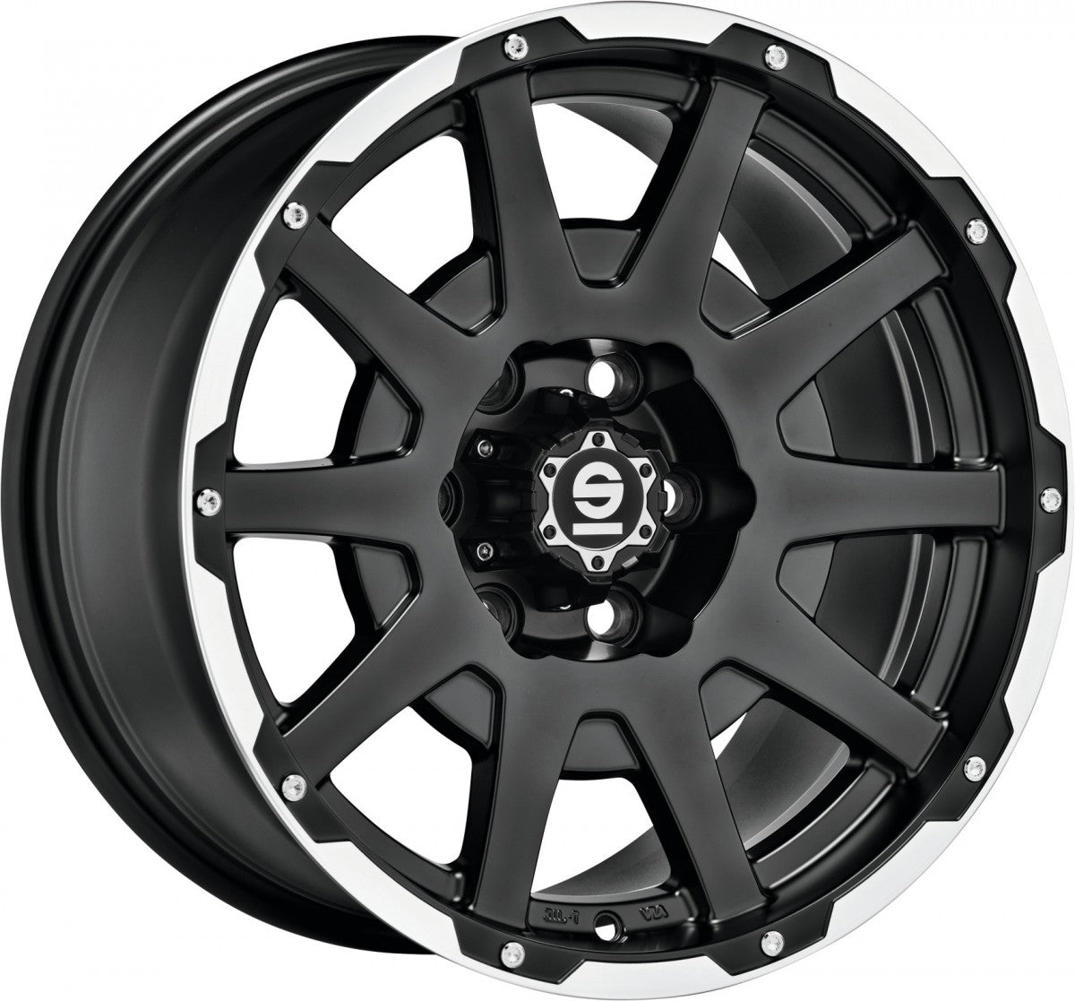 Sparco Dakar matt black lip polished + rivets Alufelge 8.5x17 Zoll ET0 LK 6x114.3 ML66.1
