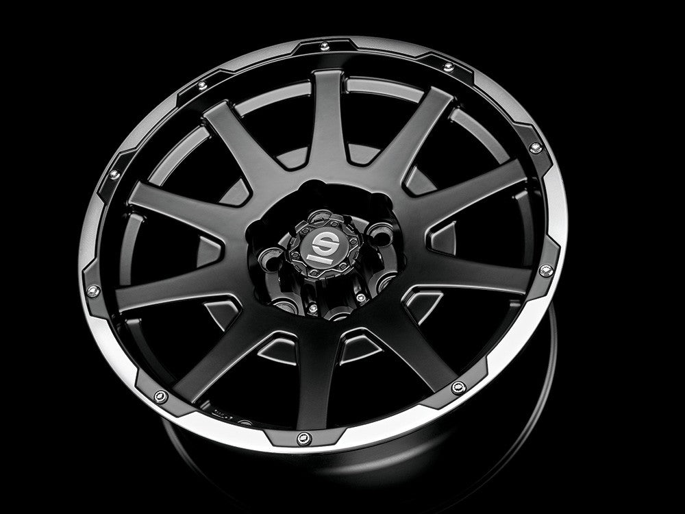 Sparco Dakar matt black lip polished + rivets 8.5x17 ET0 - LK6/114.3 ML66.1